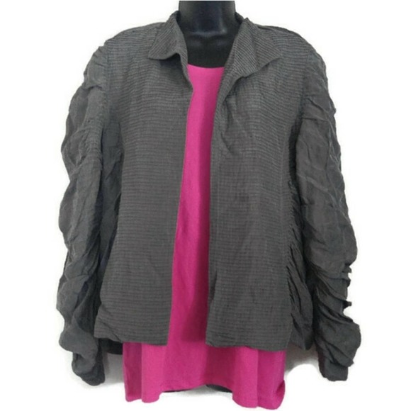 Eileen Fisher Jackets & Blazers - Eileen Fisher 100% Silk Open Front Cardigan